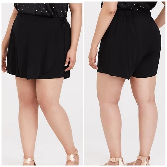 Torrid Black Challis Skort Size 0 Plus Size 0X - Picture 1 of 4